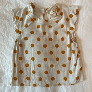 Polka dot linen shirt